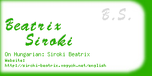 beatrix siroki business card